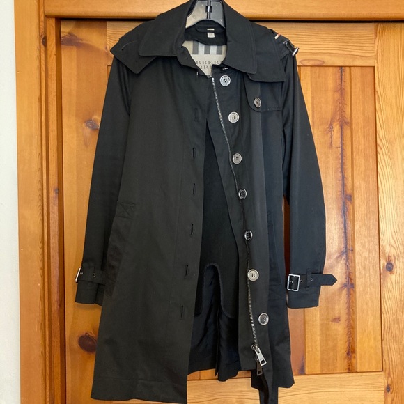 Burberry Brit Trench Coat with removable wool lining and hood